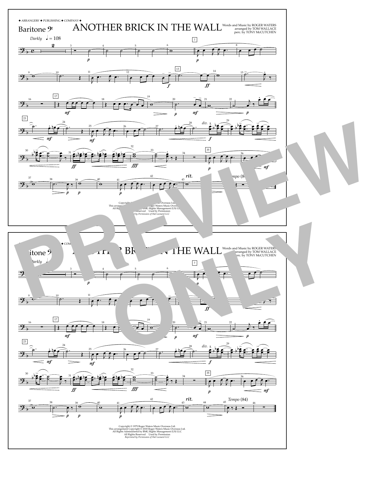 Produktbild zu: Another Brick in the Wall - Baritone B.C.