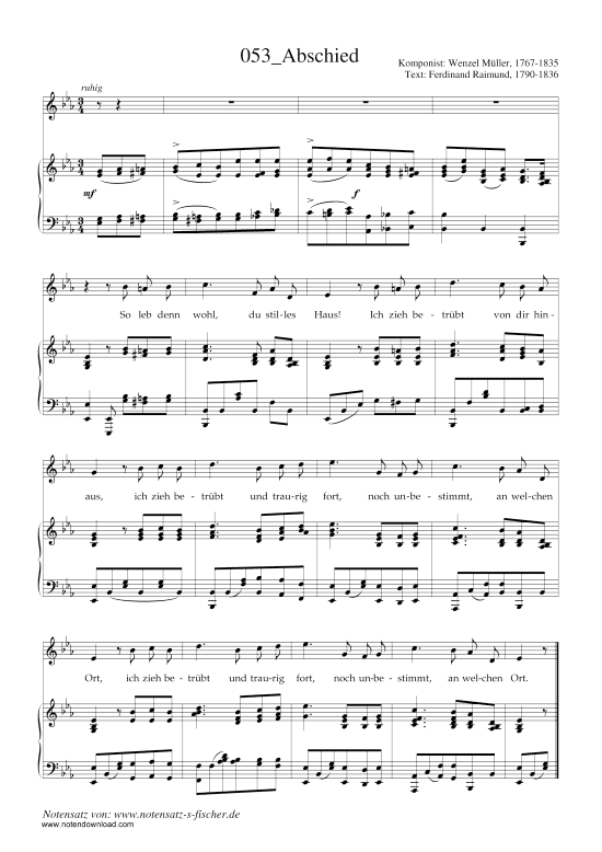 Produktbild zu: Abschied Wenzel Müller (1767-1835)