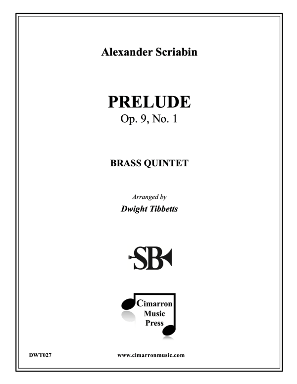 cover: Prelude, Opus 9 No. 1, , Brass Quintet