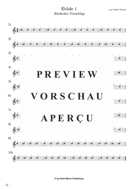 Produktgalerie: Seite 4 von 11 Etüden für Snare Drum im 4/4-Takt - Band 3, , Snare Drum Solo
