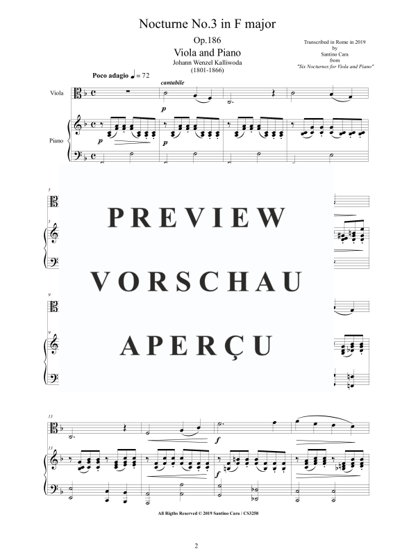Produktgalerie: Seite 3 von 10 Nocturne Nr.3 Op.186, , Viola und Klavier
