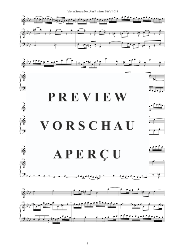 Produktgalerie: Seite 10 von 11 Violin Sonate Nr. 5 F-Moll BWV 1018, , Violine und Cembalo/Klavier