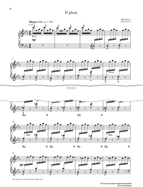 Produktgalerie: Seite 1 von 1 Il pleut, Melanie Helene Bonis, Klavier