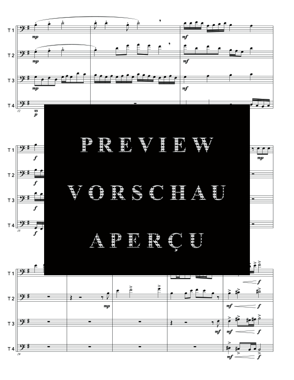 Product gallery: Page 8 of 11 Praelude and Fughetta, , (Quartet trombone)