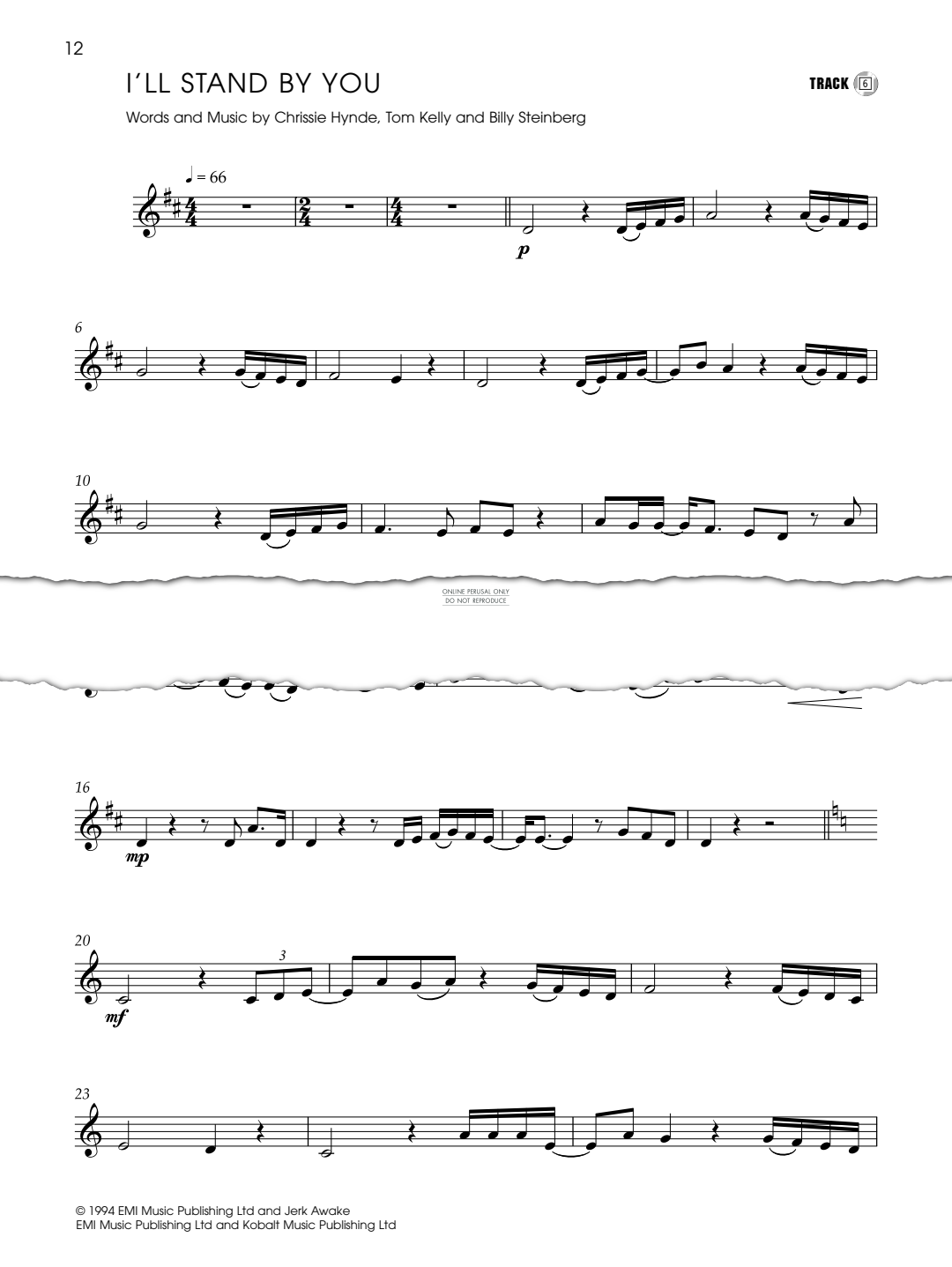 Produktgalerie: Seite 1 von 1 I'll Stand By You, The Pretenders, Trompete