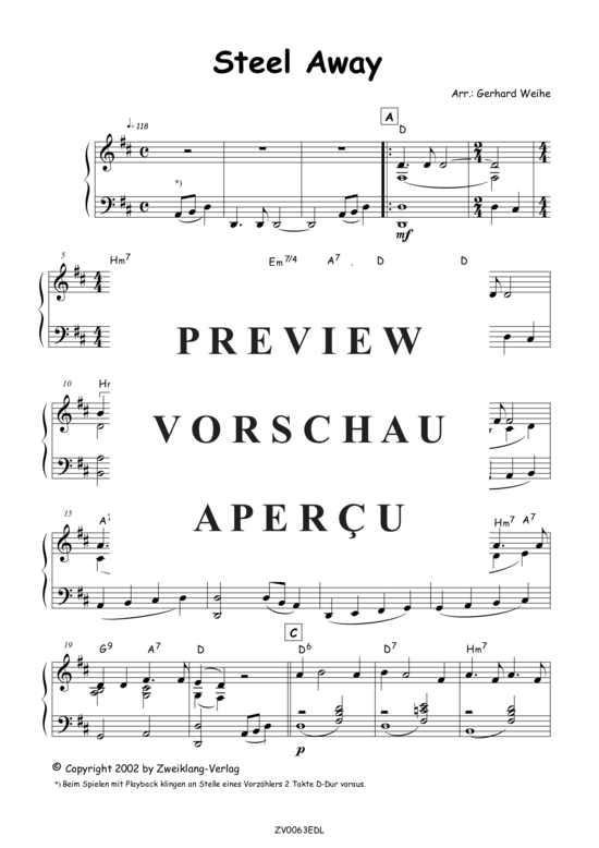 Product gallery: Page 2 of 3 Steel Away , , Piano Solo