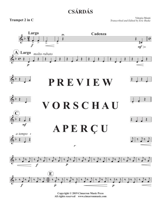 Produktgalerie: Seite 19 von 21 Czardas , , (Blechbläser Quartett + Horn in F Solo)