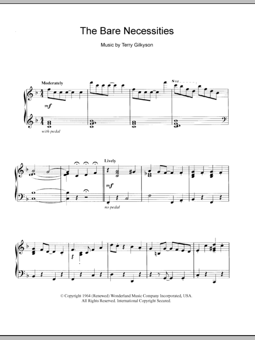 Product gallery: Page 1 of 1 The Bare Necessities, Terry Gilkyson