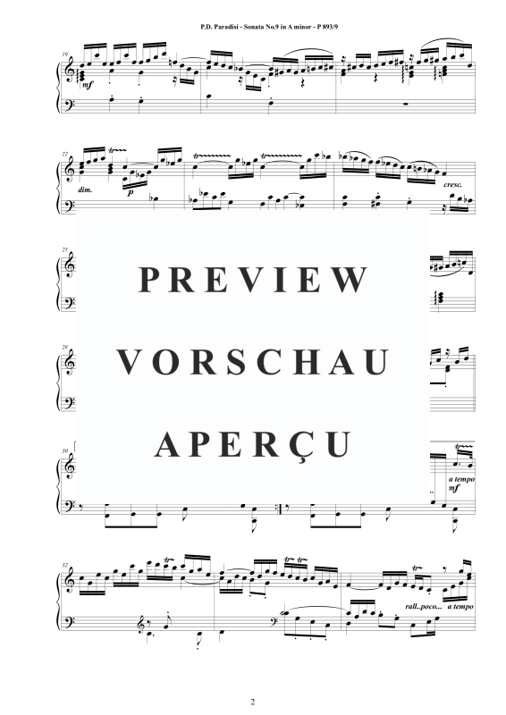 Produktgalerie: Seite 3 von 9 Sonate Nr. 9 in A-Moll, , Klavier Solo