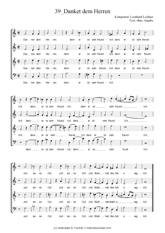 Product picture to: Danket dem Herren Leonhard Lechner 