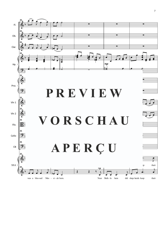 Produktgalerie: Seite 8 von 11 The Wexford Carol, , Frauenchor und kleines Orchester Partitur und Stimmen - Chorpartitur und Klavier opt.