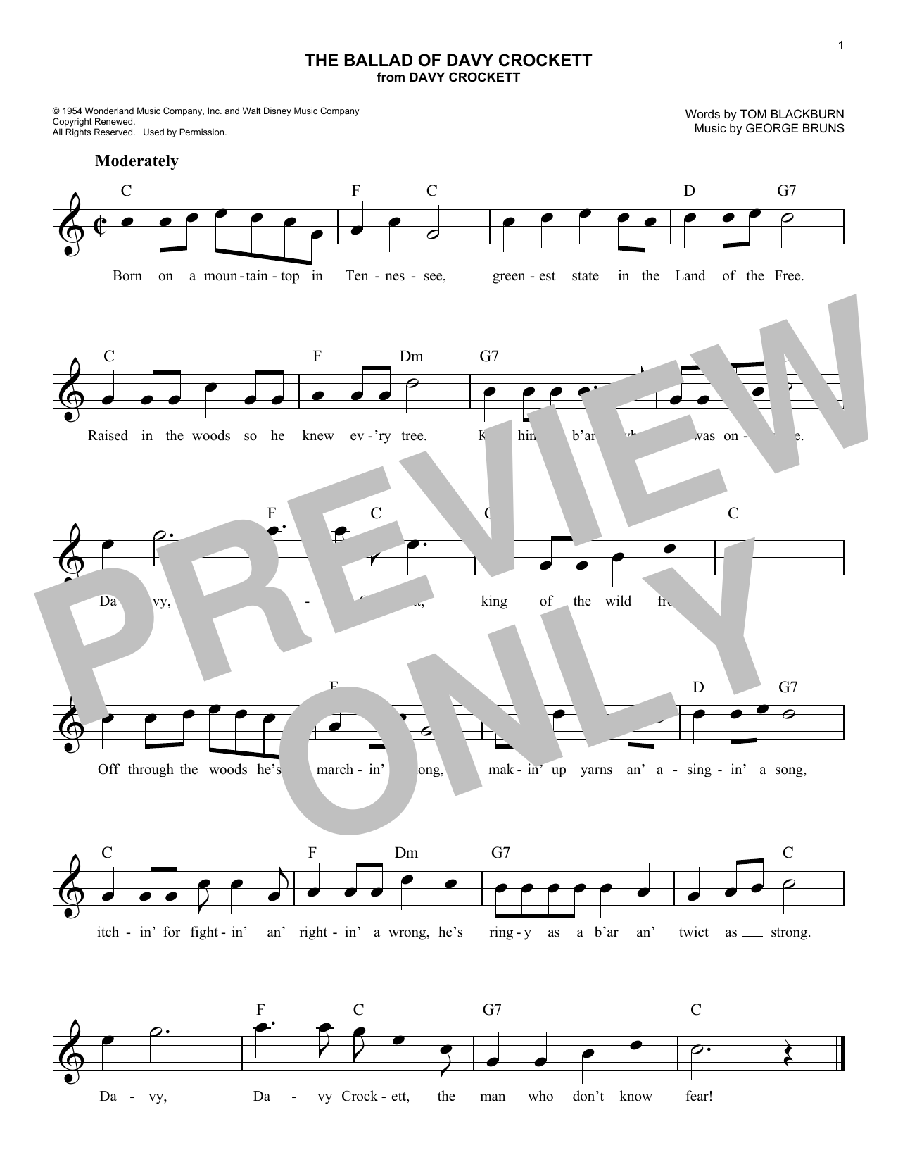 Product picture to: The Ballad Of Davy Crockett (from Davy Crockett)