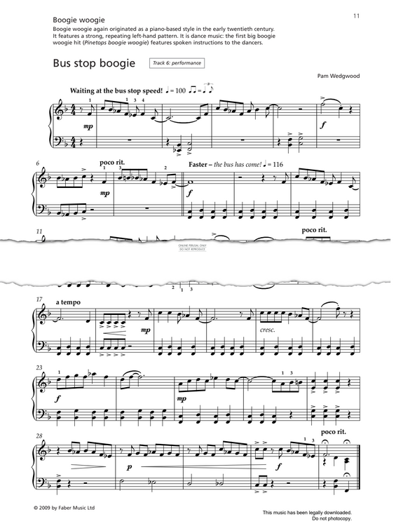 Produktgalerie: Seite 1 von 1 Bus Stop Boogie, Pam Wedgwood, Klavier