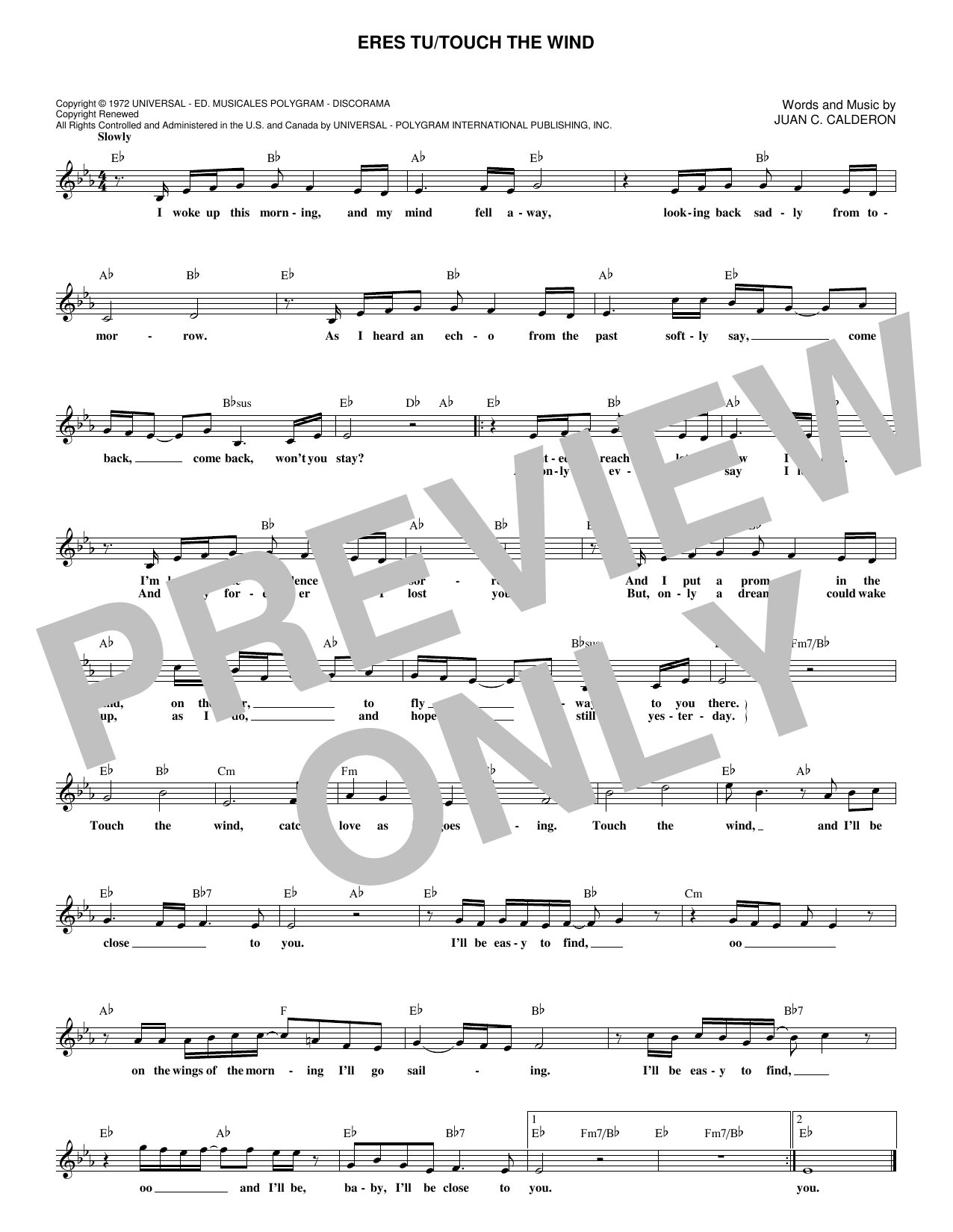 Produktgalerie: Seite 1 von 1 Eres Tu/Touch The Wind, Mocedades, Melodieinstrument