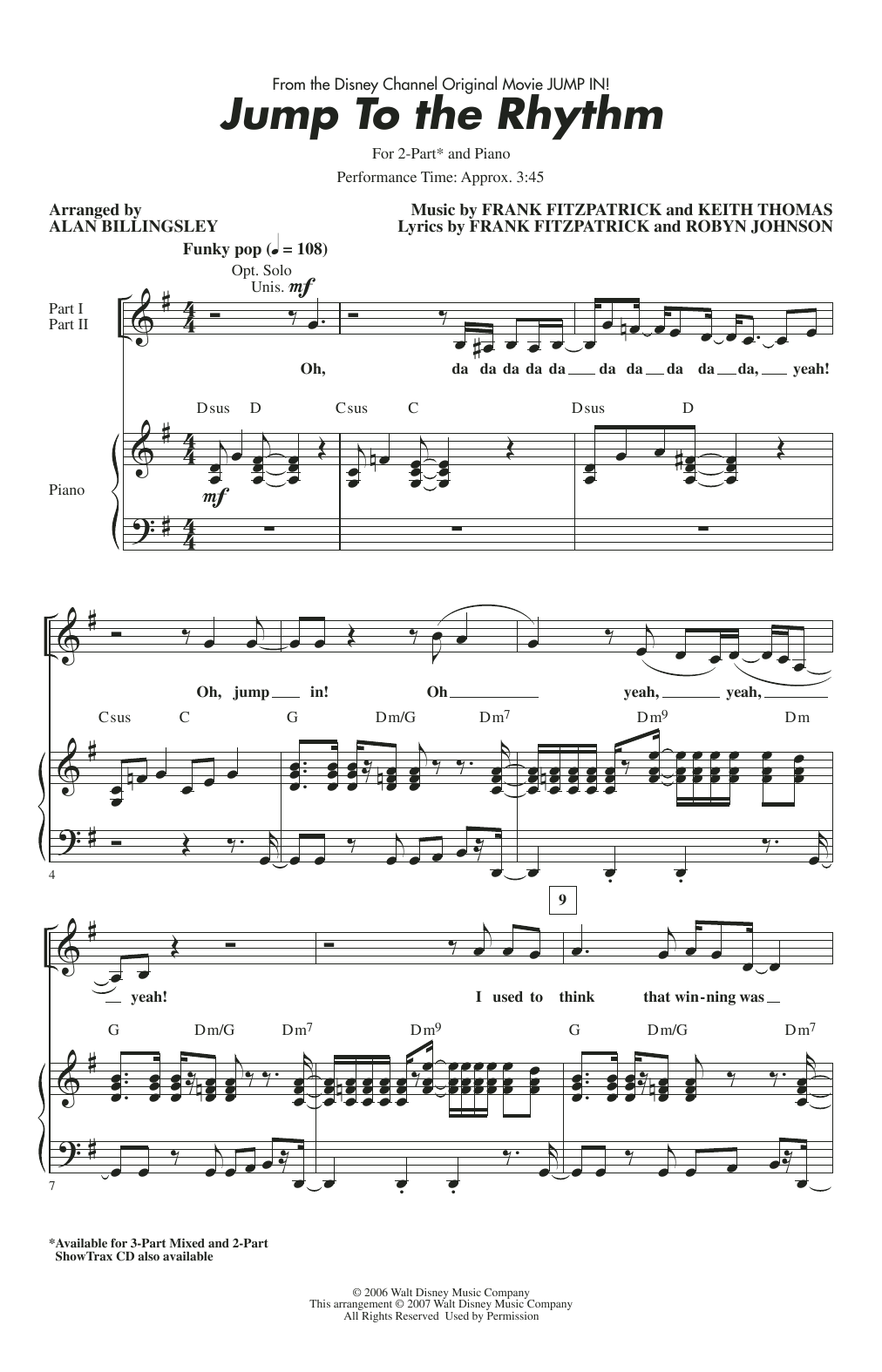Product picture to: Jump To The Rhythm (from Jump In!) (arr. Alan Billingsley)