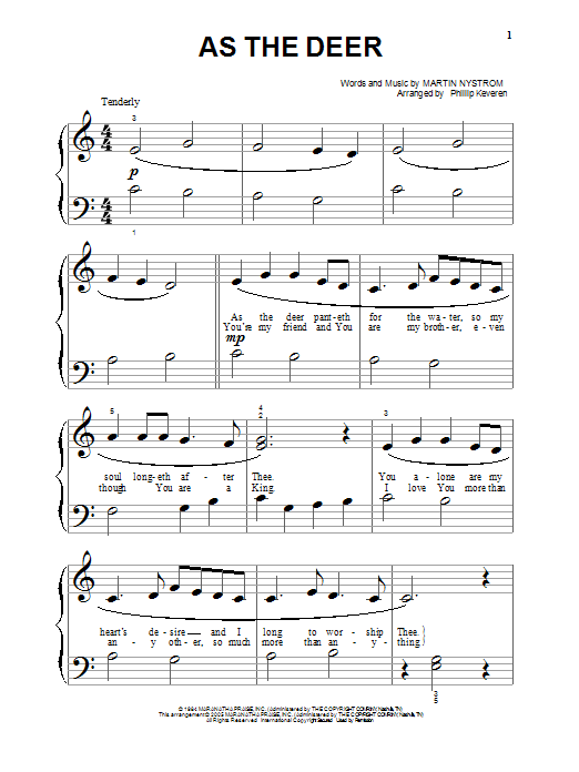 Produktgalerie: Seite 1 von 1 As The Deer (arr. Phillip Keveren), Martin Nystrom, Klavier