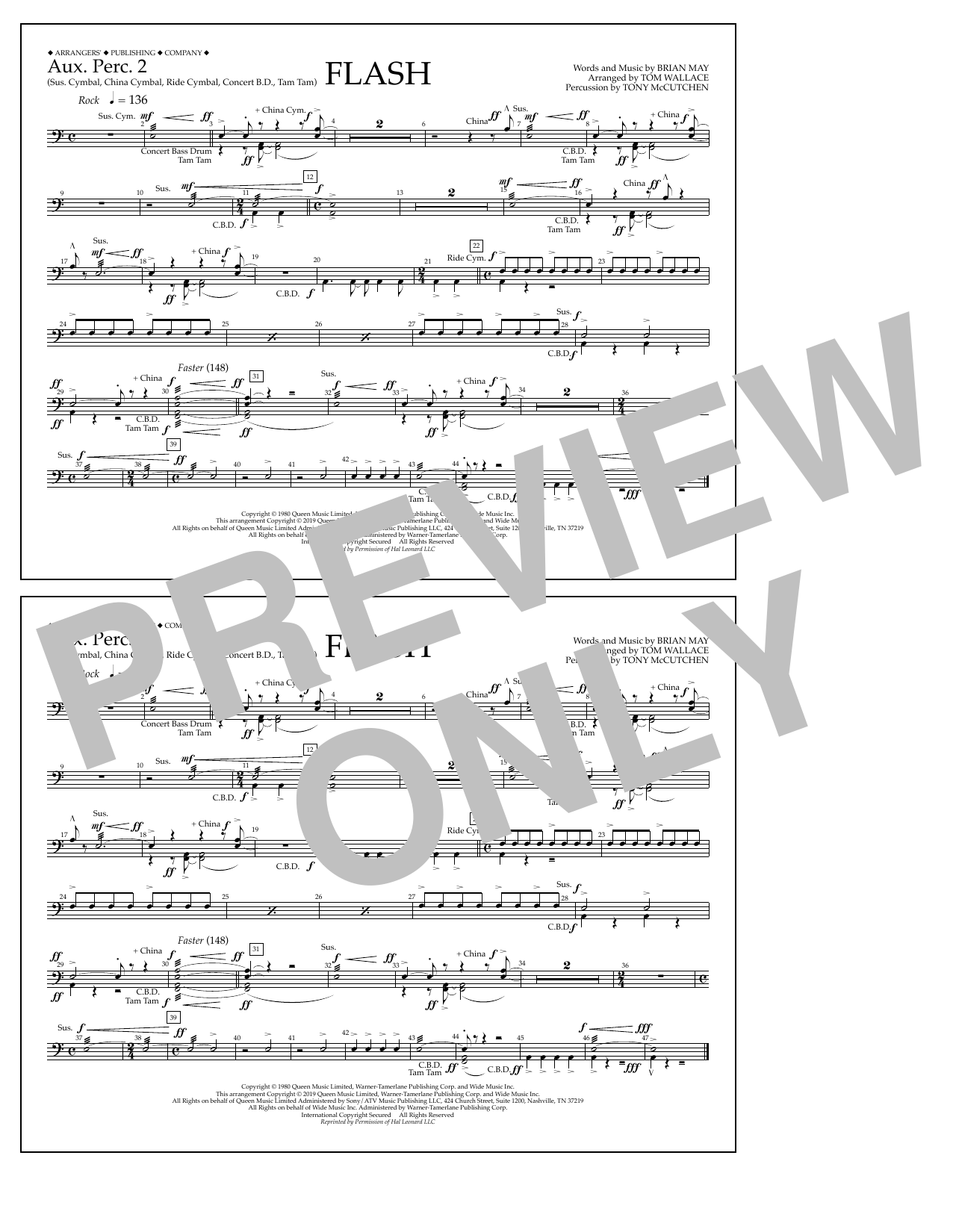 Product picture to: Flash (arr. Tom Wallace) - Aux. Perc. 2
