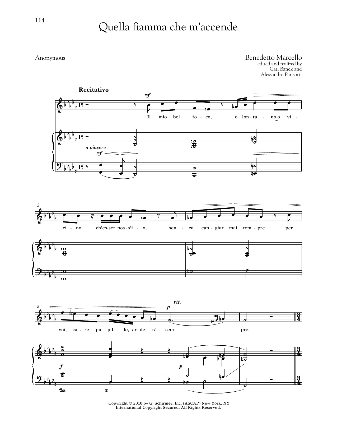 Produktbild zu: Quella Fiamma Che M'accende (High Voice)