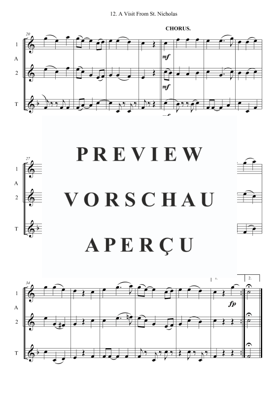Produktgalerie: Seite 3 von 9 A Visit From St. Nicholas, , Saxophon Trio A/S A/T T/B