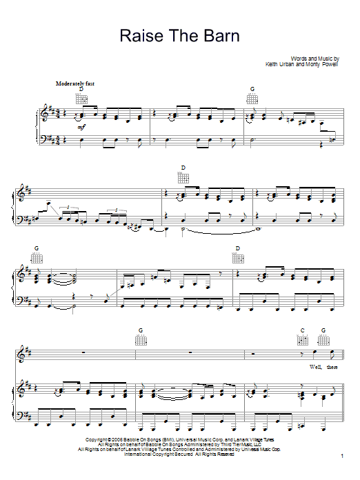 Produktbild zu:  Raise The Barn - Keith Urban featuring Ronnie Dunn