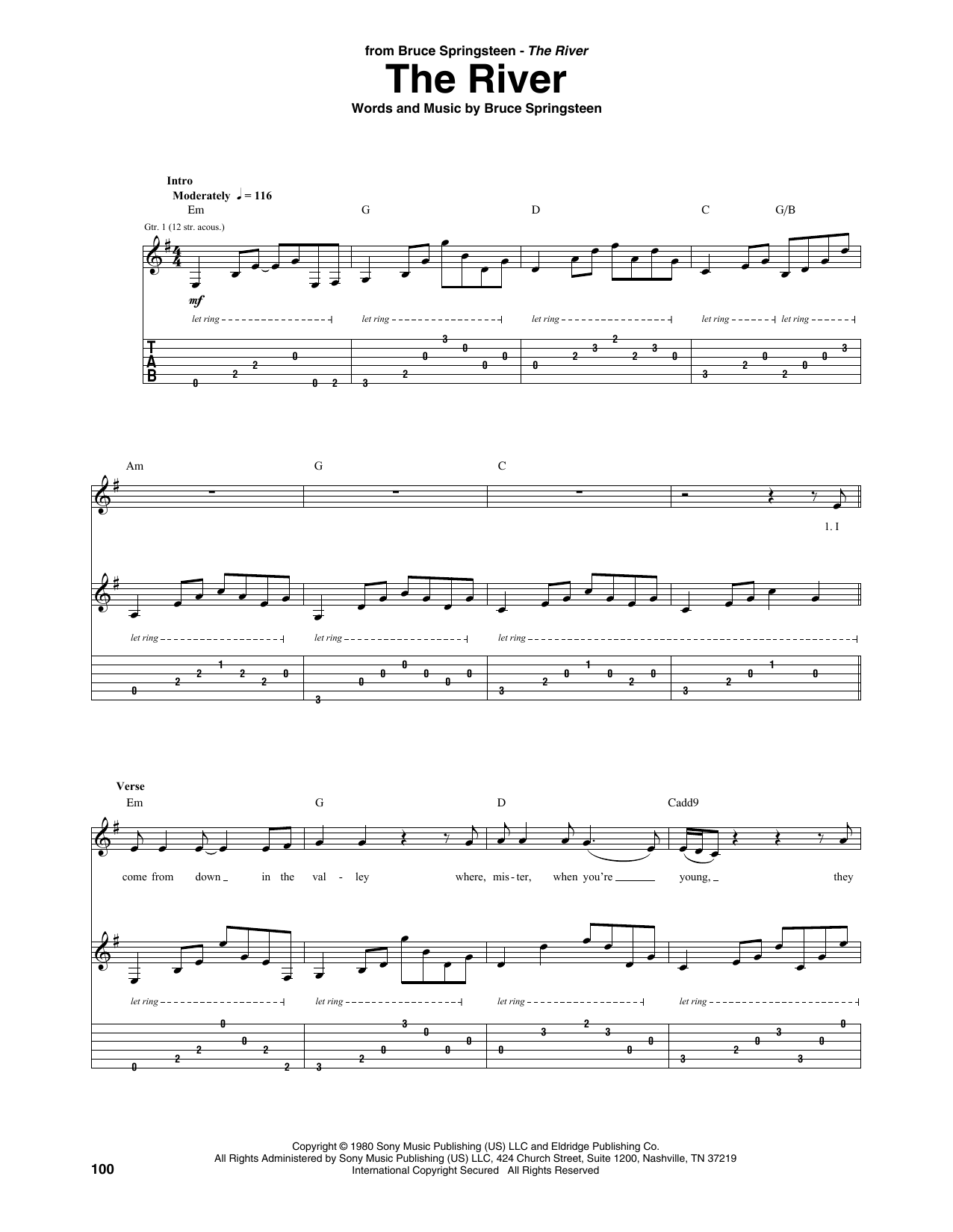 Produktgalerie: Seite 1 von 1 The River, Bruce Springsteen, Gitarre