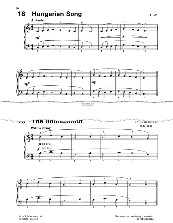 Produktgalerie: Seite 1 von 1 Hungarian Song, Fanny Waterman, Klavier