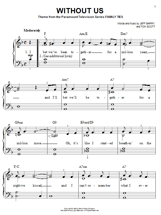Produktbild zu: Without Us (from Family Ties)