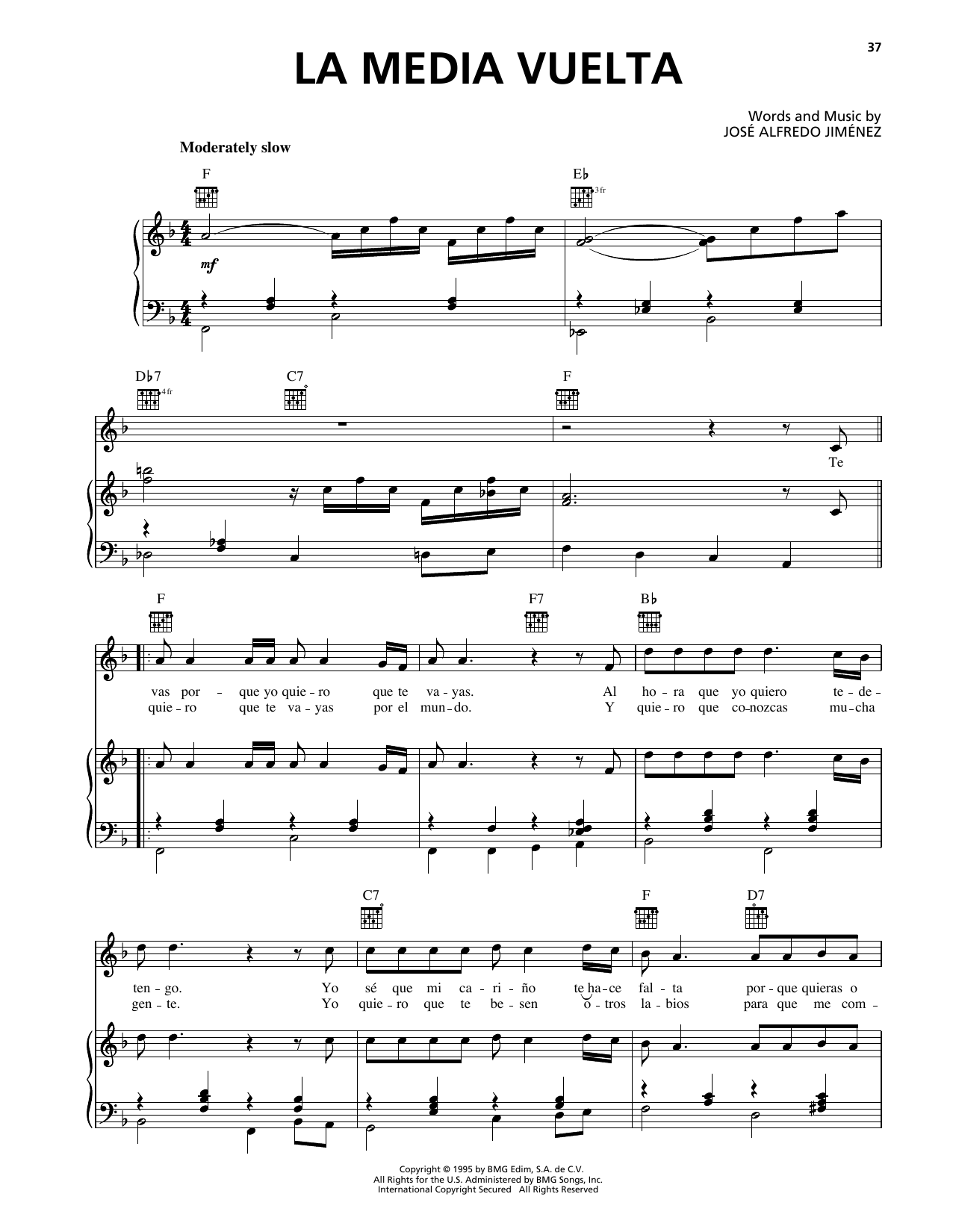 Produktgalerie: Seite 1 von 1 La Media Vuelta, Jose Alfredo Jimenez, Gesang, Gitarre, Klavier