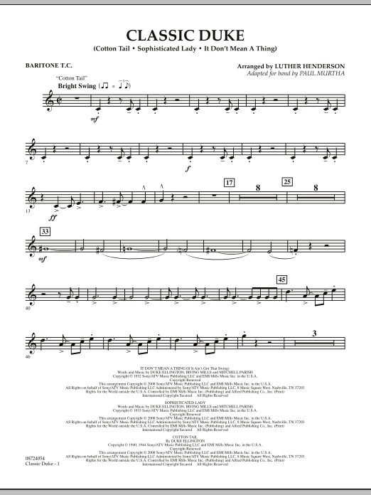 Product picture to: Classic Duke - Baritone T.C.