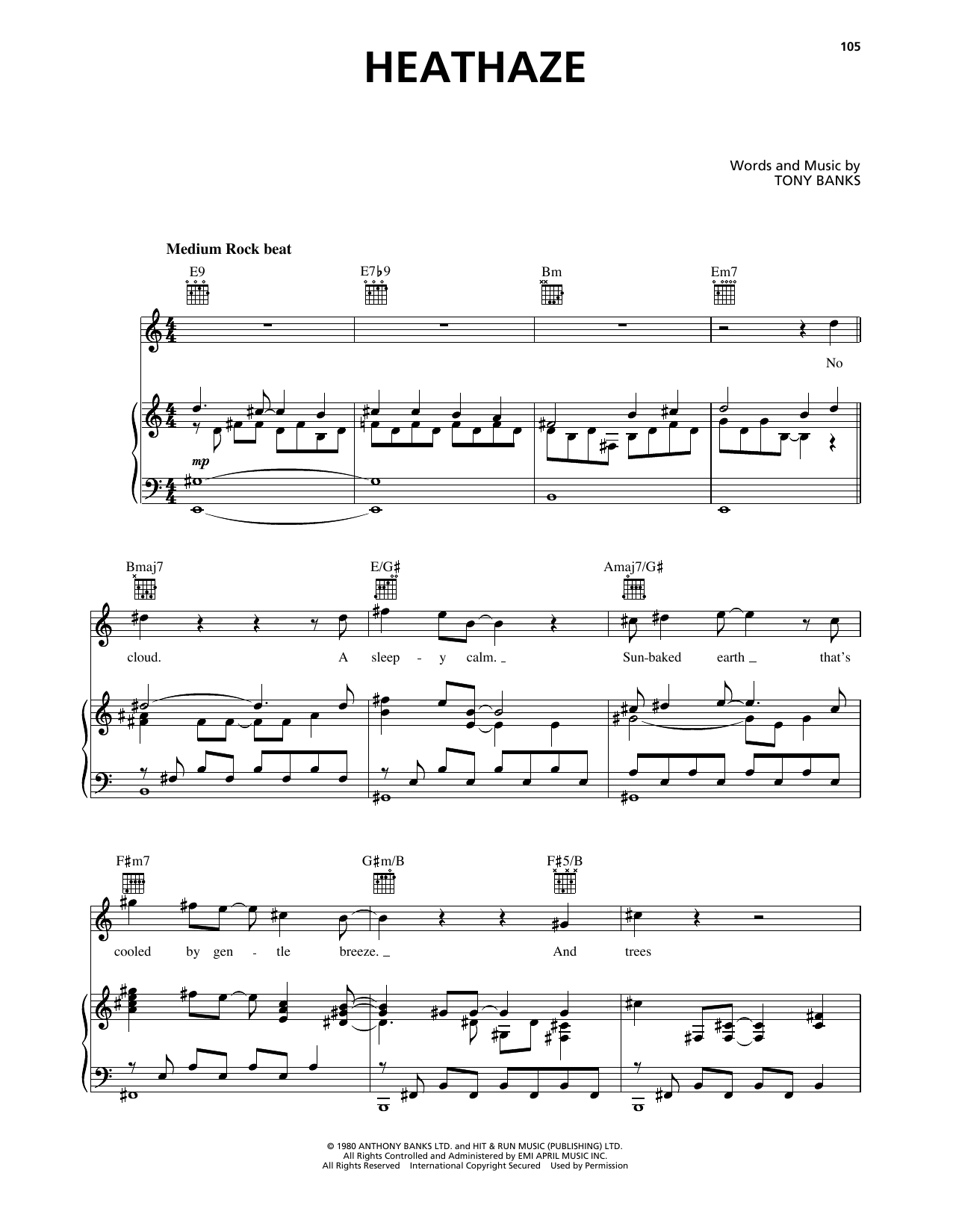 Produktgalerie: Seite 1 von 1 Heathaze, Genesis, Gesang, Gitarre, Klavier