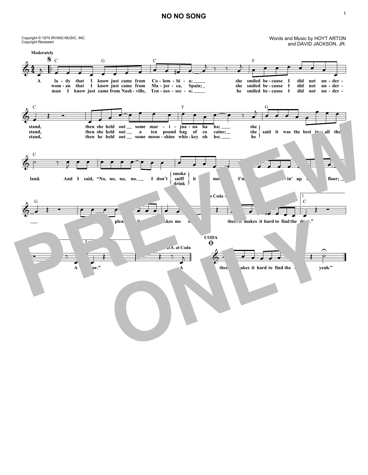 Product picture to: No No Song