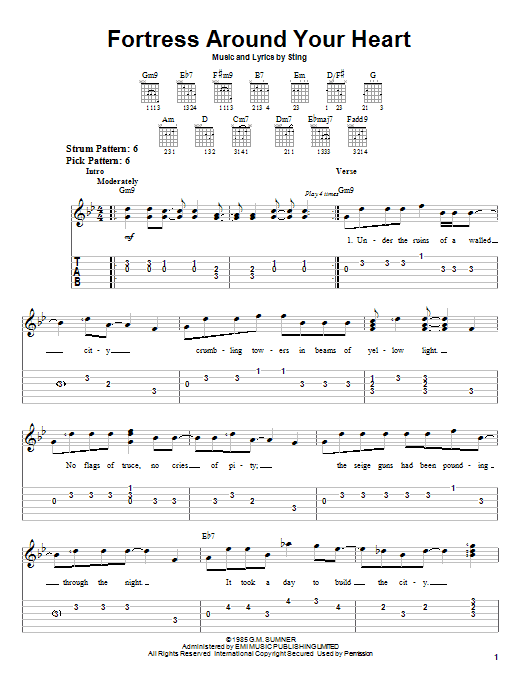 Product gallery: Page 1 of 1 Fortress Around Your Heart, Sting