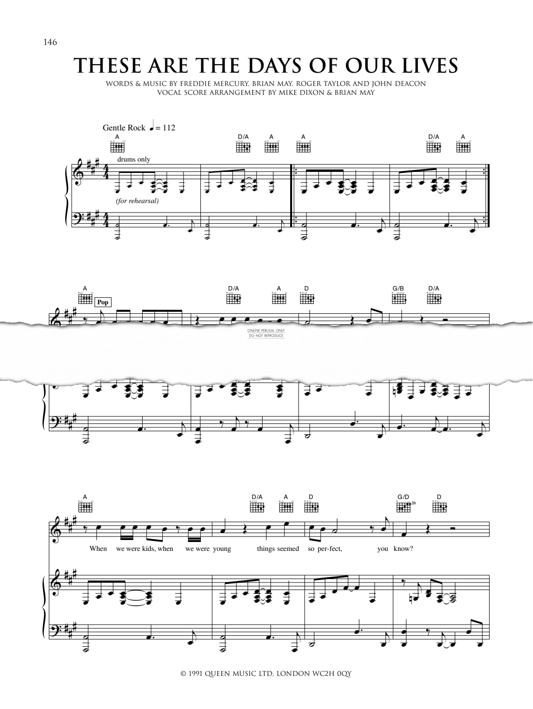 gallery: These Are The Days Of Our Lives (from We Will Rock You), We Will Rock You Cast, Gesang, Gitarre, Klavier