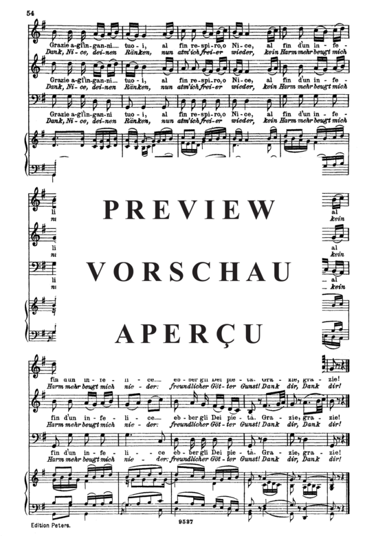 Product gallery: Page 4 of 4 Grazie agl' inganni tuoi K.532 (Terzett), , Medium Voice and Piano