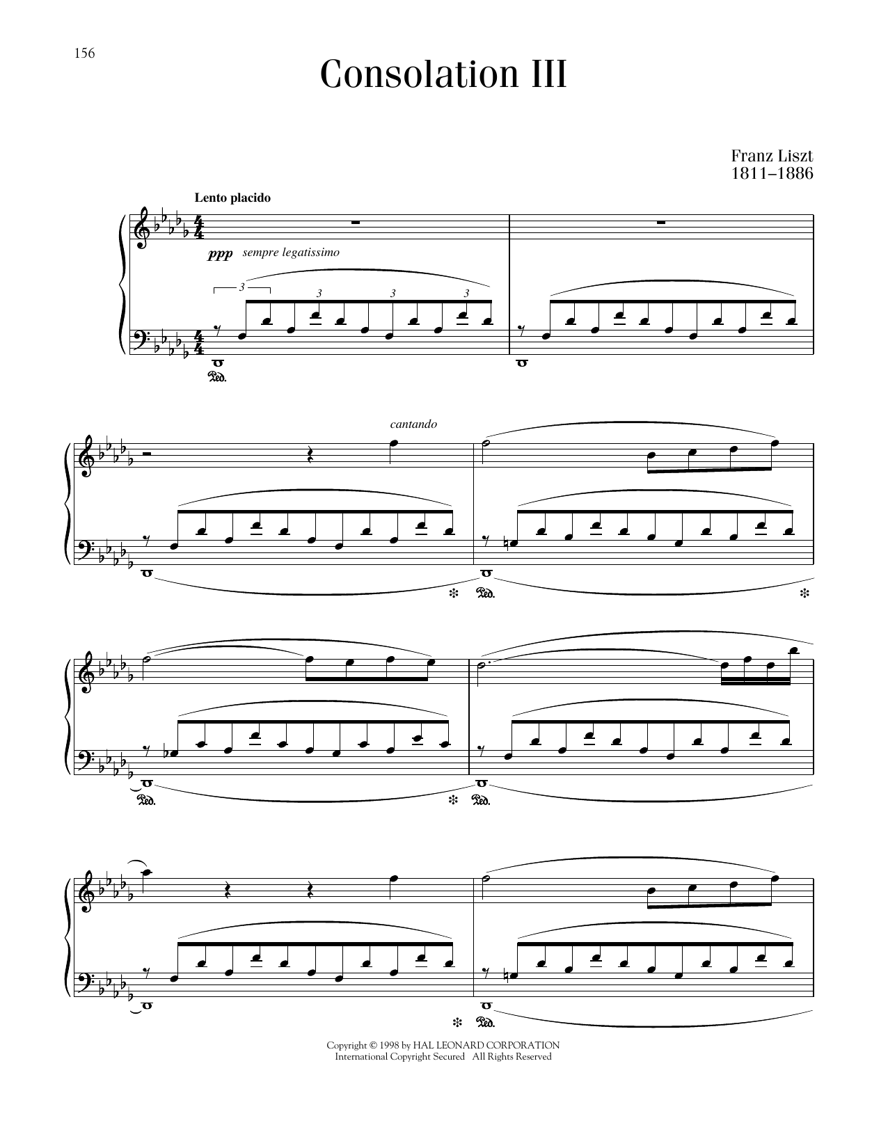 Produktbild zu: Consolation No. 3 In D-Flat Major