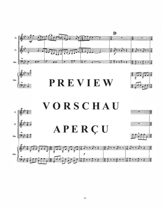 Product gallery: Page 8 of 21 Fantasy Quartet , , (flute, clarinet, bassoon and marimba)