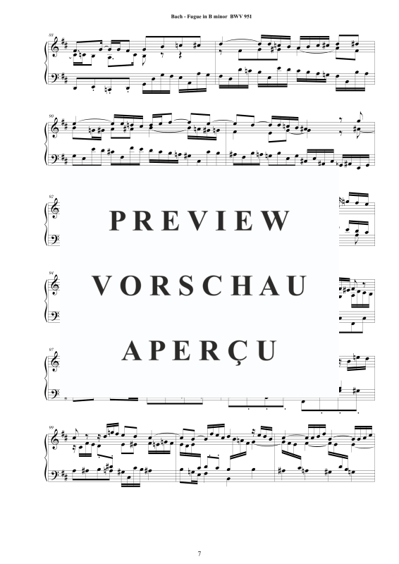 Product gallery: Page 8 of 9 Fugue in B minor BWV 951, , Solo Piano