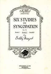 cover: Six Studies In Syncopation Op.55, Billy Mayerl, Klavier