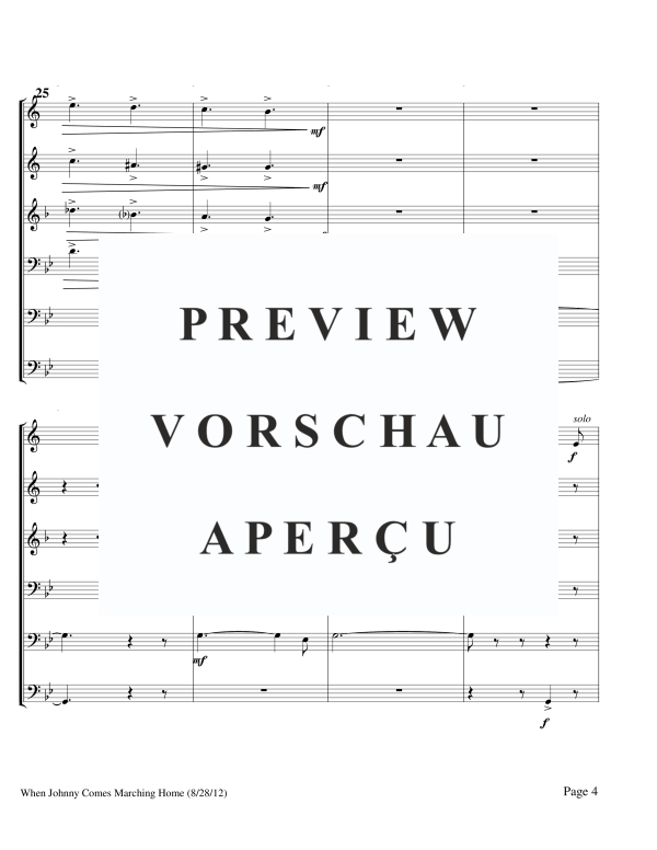 Product gallery: Page 6 of 11 When Johnny Comes Marching Home, , Brass Sextet