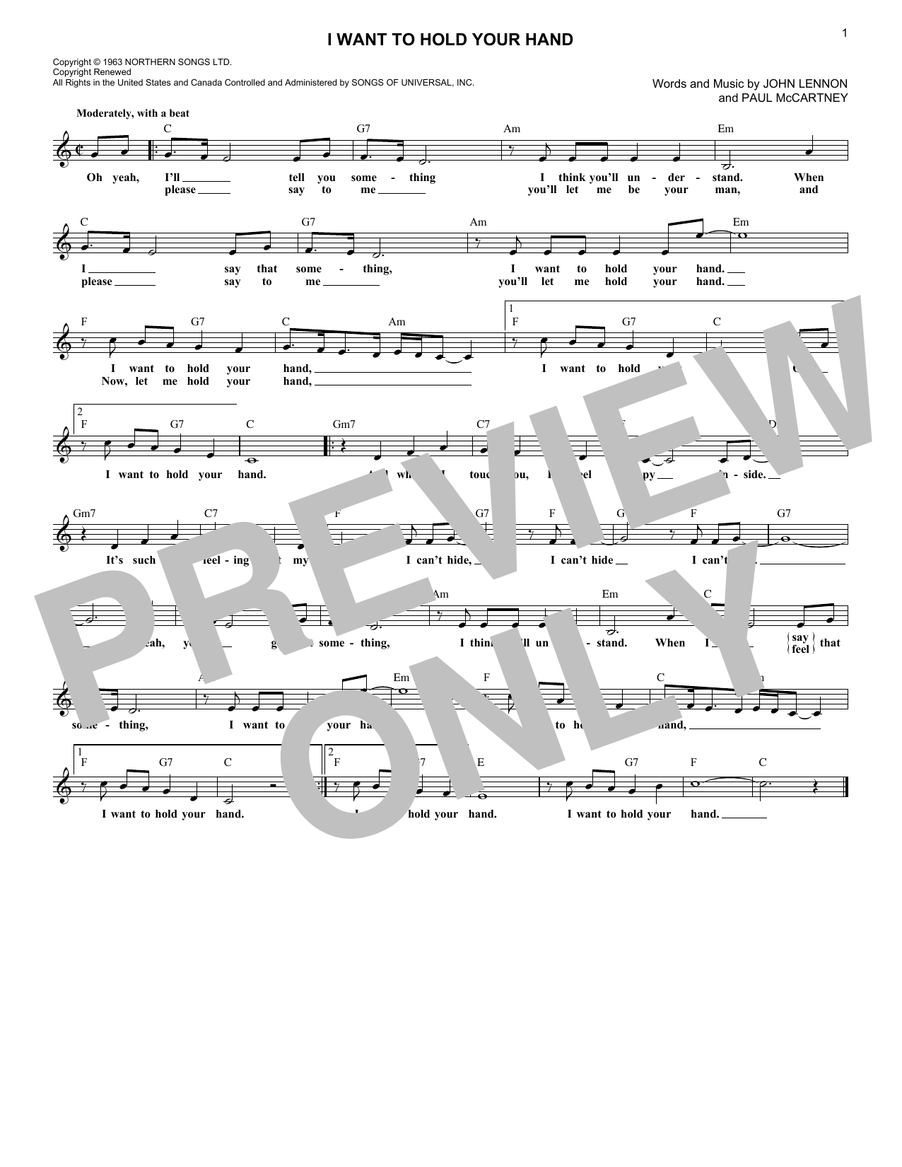 Produktgalerie: Seite 1 von 1 I Want To Hold Your Hand, The Beatles, Melodieinstrument