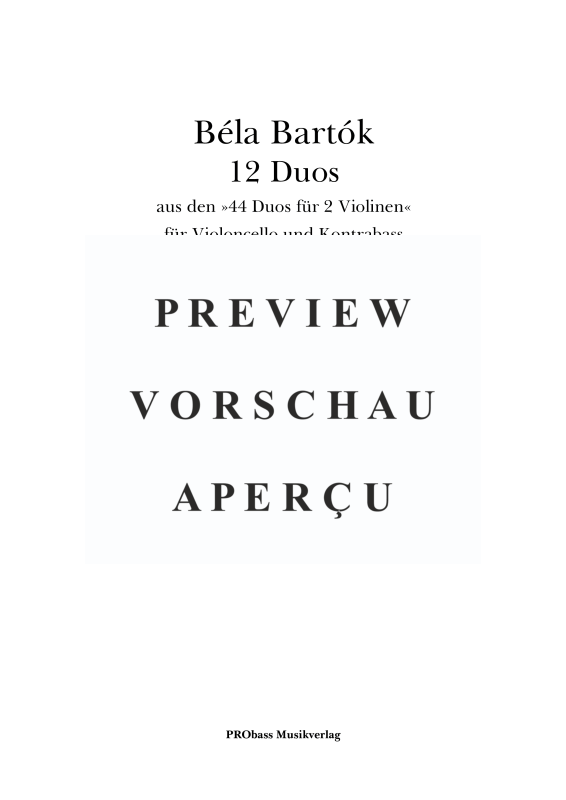 Produktgalerie: Seite 3 von 11 12 Duos, , Cello und Kontrabass