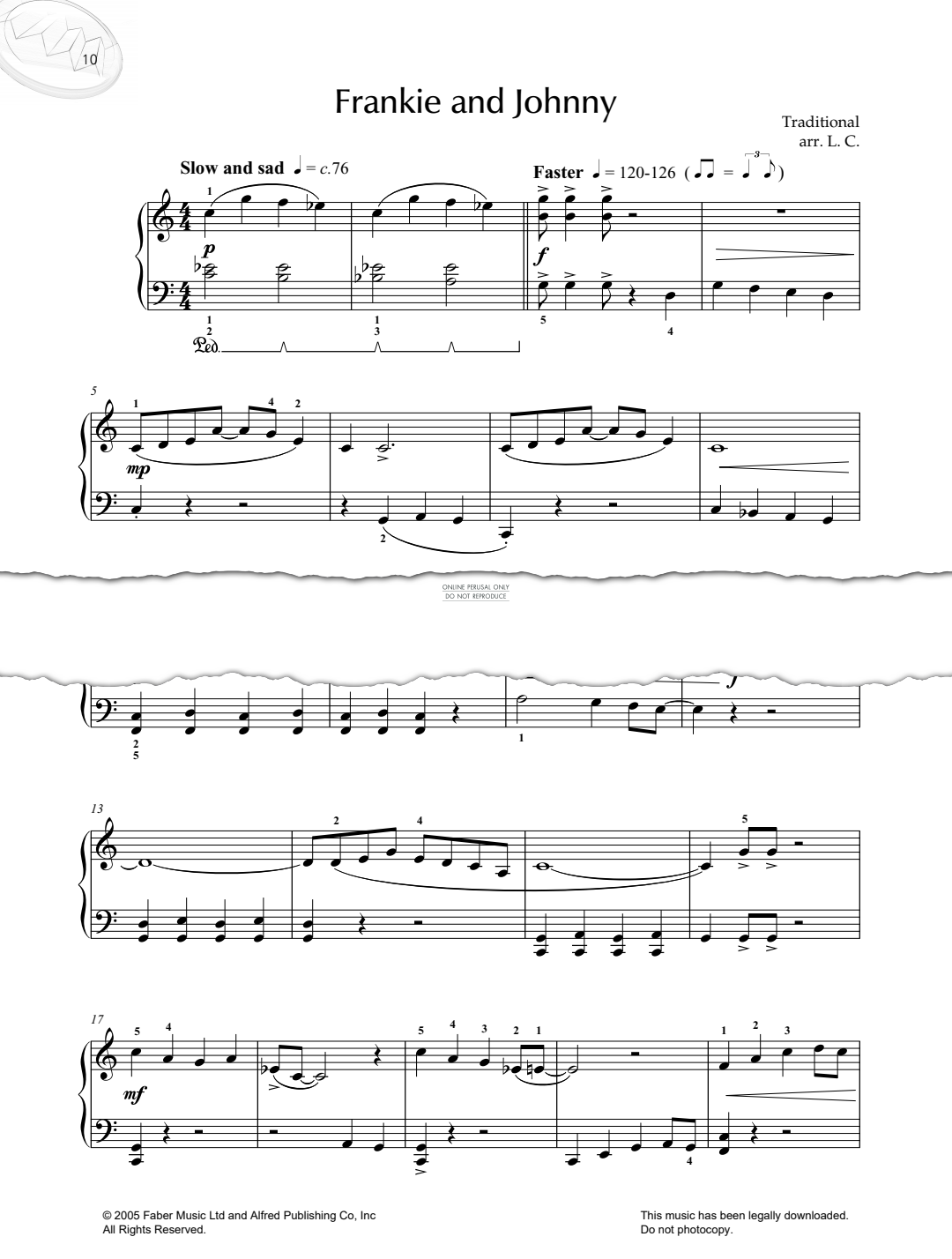 Produktgalerie: Seite 1 von 1 Frankie And Johnny, Traditional, Klavier