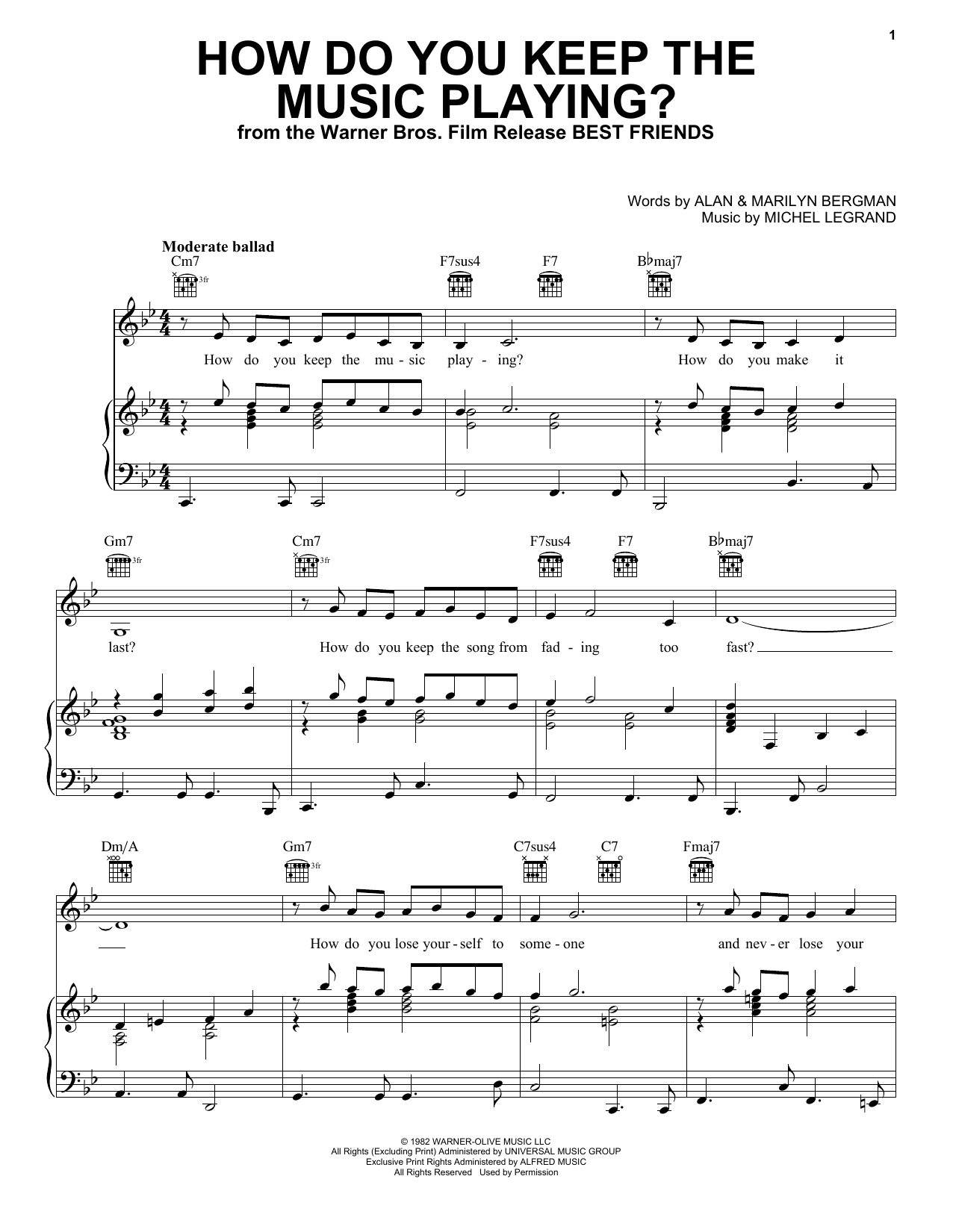 Product picture to: How Do You Keep The Music Playing? (from Best Friends)