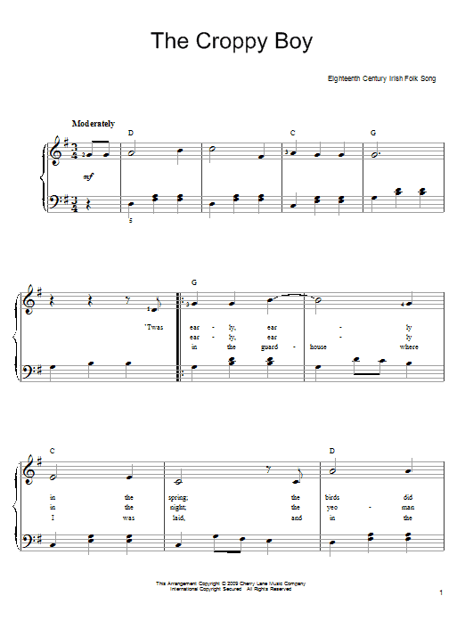 Product picture to:  The Croppy Boy - Irish Folksong