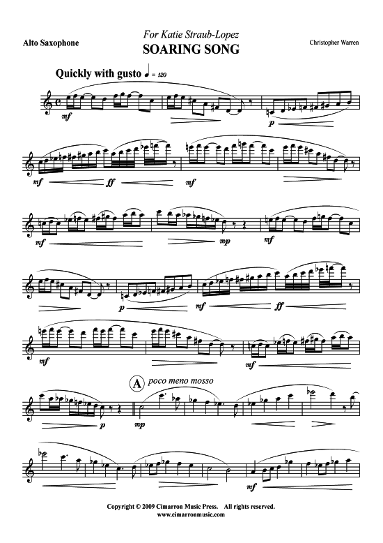 Product picture to: Soaring Song Christopher Warren