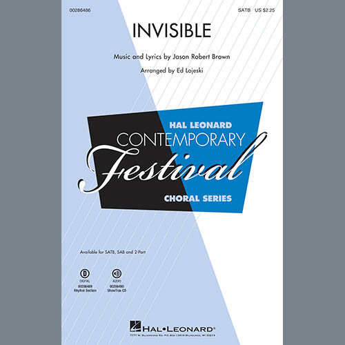 cover: Invisible (arr. Ed Lojeski), Jason Robert Brown, Chor