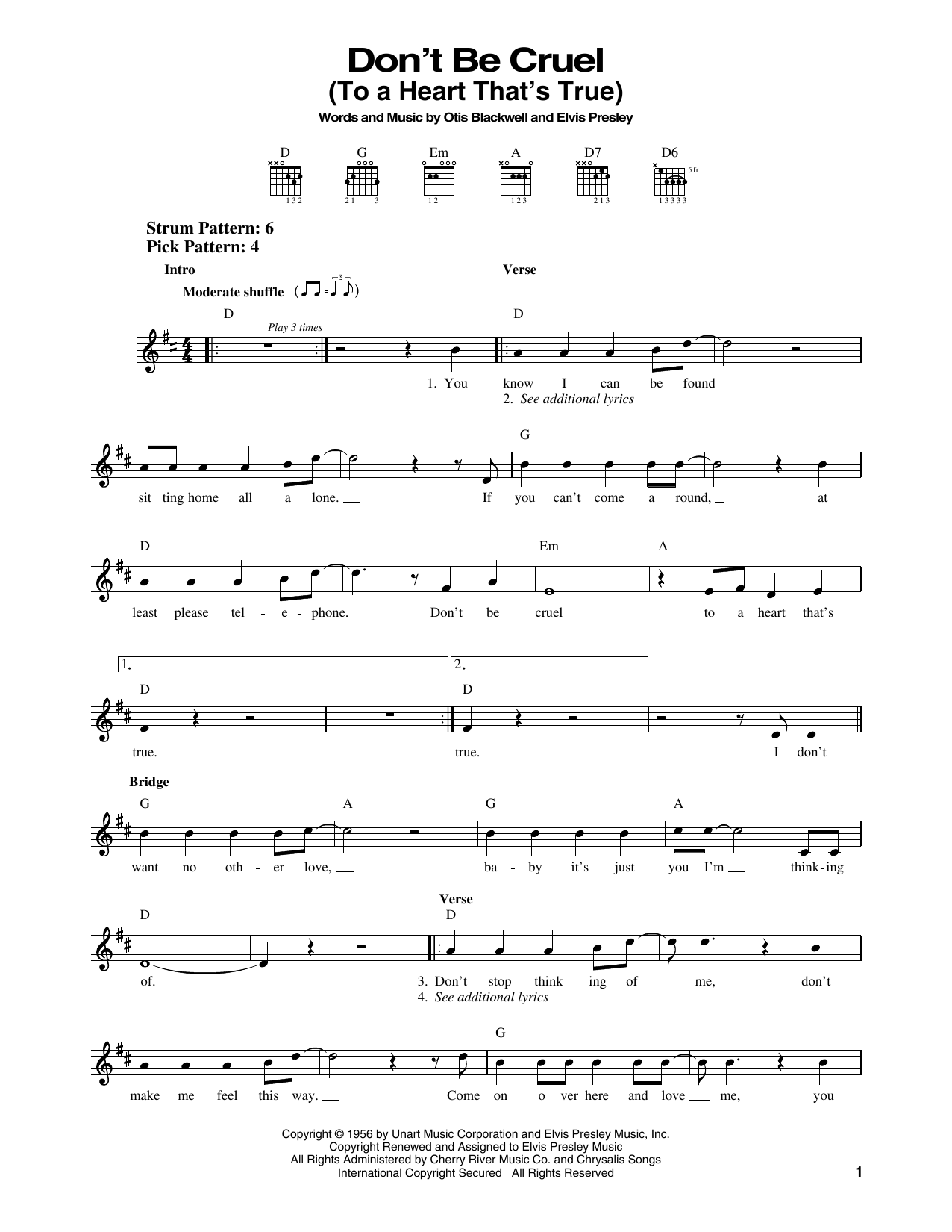 Produktgalerie: Seite 1 von 1 Don't Be Cruel (To A Heart That's True), Elvis Presley, Gitarre