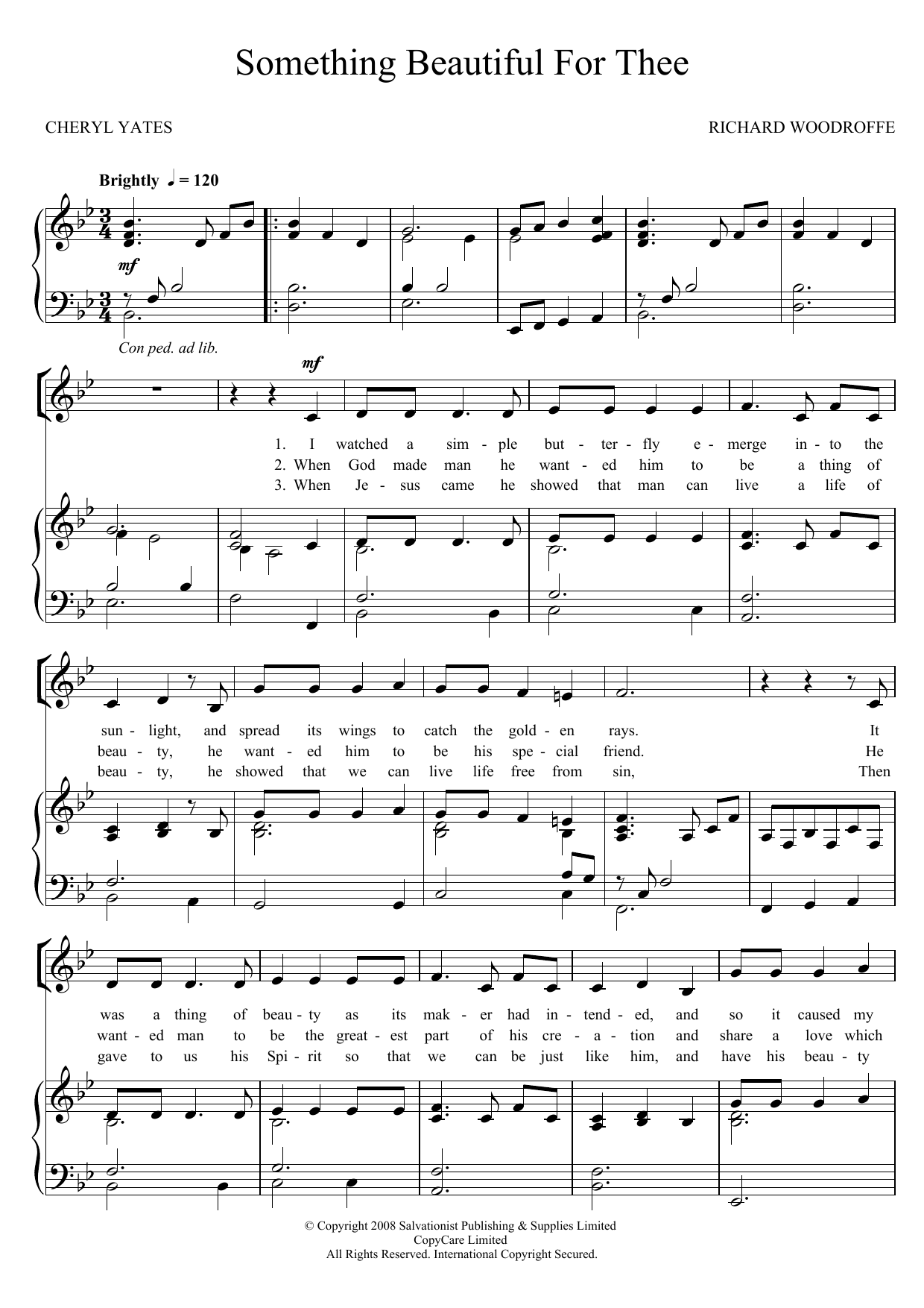 Produktgalerie: Seite 1 von 1 Something Beautiful For Thee, The Salvation Army, Chor
