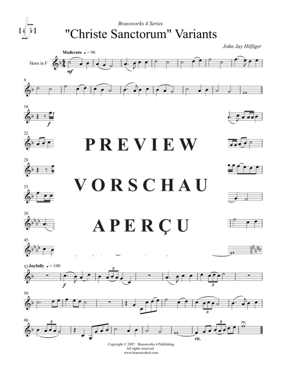 Produktgalerie: Seite 2 von 6 Christe Sanctorum Variants , , (Horn in F + Klavier)