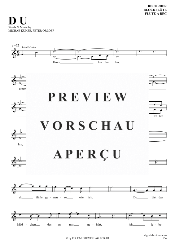 Product gallery: Page 2 of 5 Du, Maffay, Peter, Blockflöte